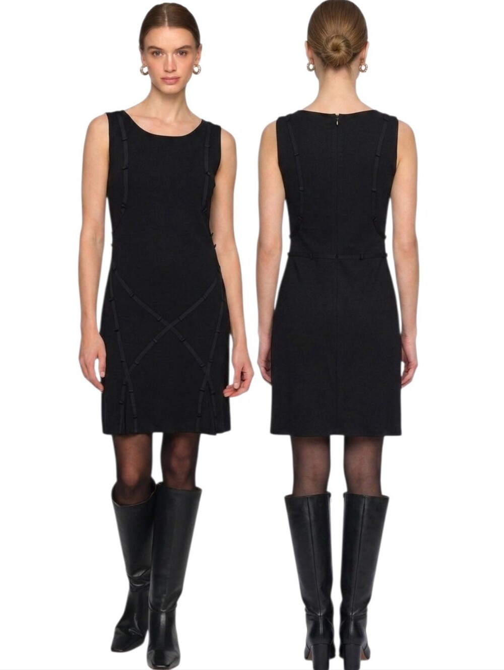 MAX STUDIO Sheath Dress with Ribbon Detailing - Size M